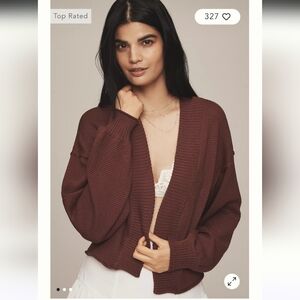 Flat White (from Anthropologie) Women's Open Front Cardigan Sweater, OS